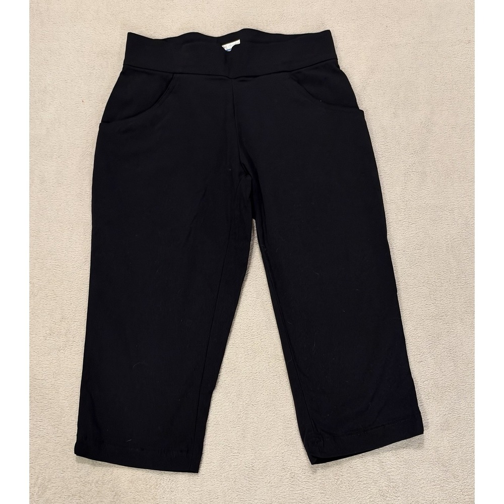 Columbia Black Anytime Casual Capri Pants Pockets Women Size S XK2441
